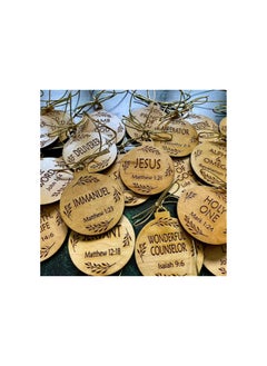 25Pcs Names of Jesus Ornaments, 2'' Round Wood Christmas Hanging Ornaments with Savior Names, Nativity Decorations for Christmas Tree (25Pcs) - pzsku/Z7EE8CD6880996375C2B9Z/45/_/1731660920/f5e5ee79-bee3-4631-9b1b-c84a413784d9