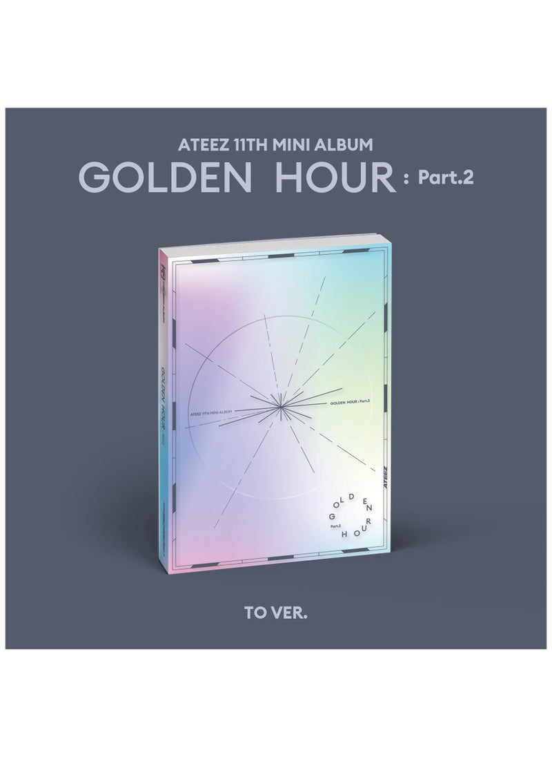 ATEEZ - Ateez 11th Mini Album Golden Hour Part 2 To Version Kpop Music CD with Photocard Postcard Folded Poster and More - Image 1