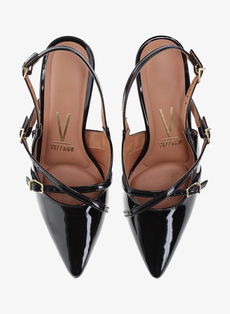 VIZZANO Black Low Heels Pump for Women – Elegant Office Heel Shoes & Classic Pumps for Girls for Women | Best Price UAE