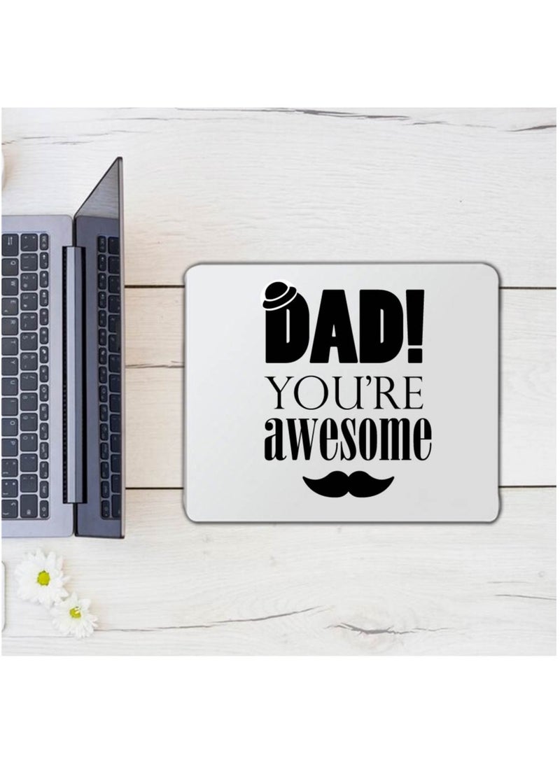 PRINTSHOP4ME - Father's Day Mouse Pad - Father's Day Mouse Pad with Shortcut Reference Guide for Mac OS, Windows - Father's Day Design Printed Mouse Pad for PC, Laptop, Gaming - Gift for Father's Day - Image 1