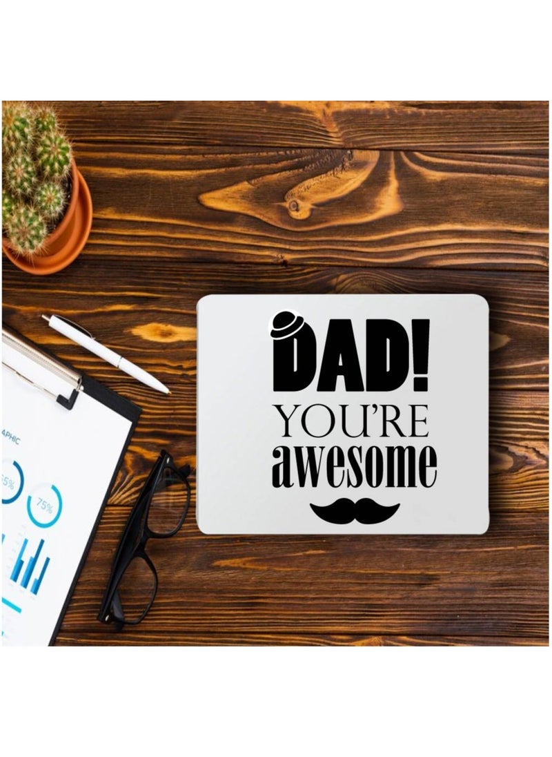 PRINTSHOP4ME - Father's Day Mouse Pad - Father's Day Mouse Pad with Shortcut Reference Guide for Mac OS, Windows - Father's Day Design Printed Mouse Pad for PC, Laptop, Gaming - Gift for Father's Day - Image 1