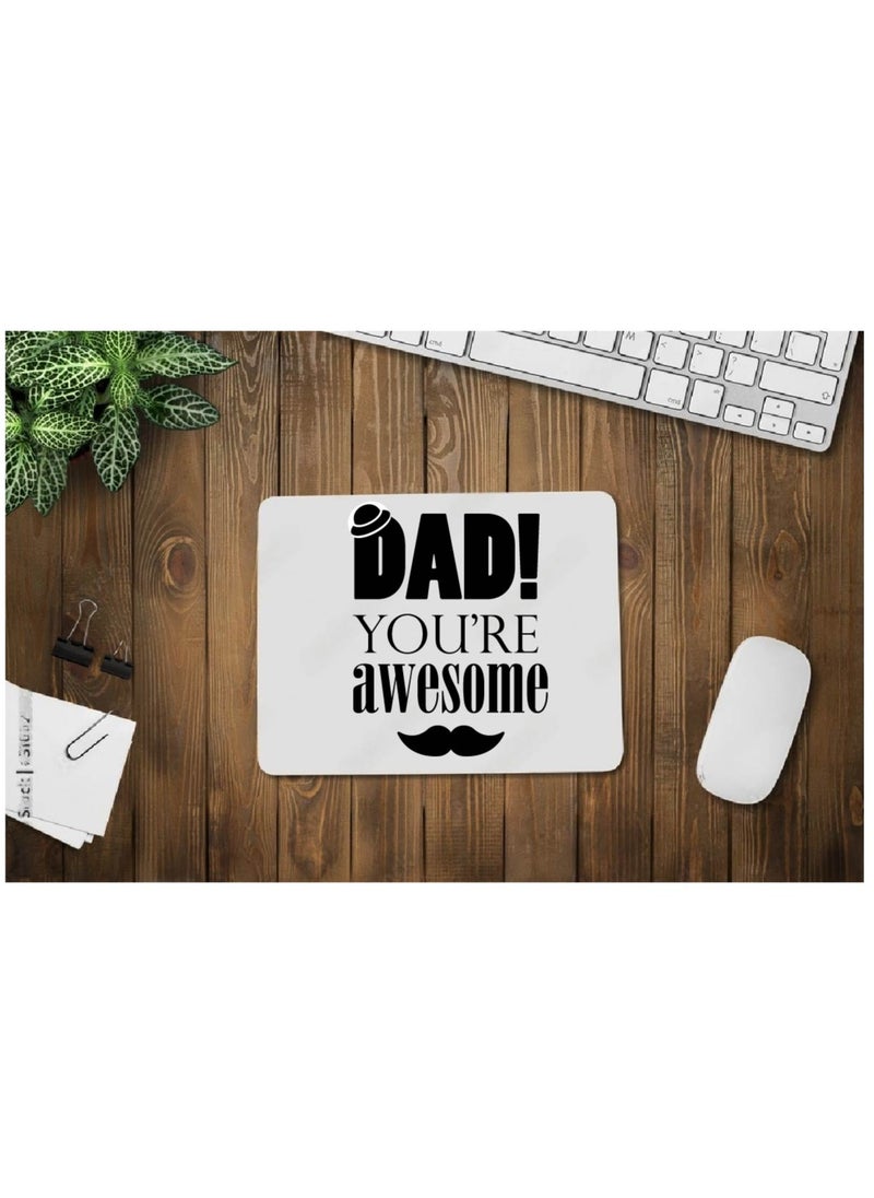 PRINTSHOP4ME - Father's Day Mouse Pad - Father's Day Mouse Pad with Shortcut Reference Guide for Mac OS, Windows - Father's Day Design Printed Mouse Pad for PC, Laptop, Gaming - Gift for Father's Day - Image 1