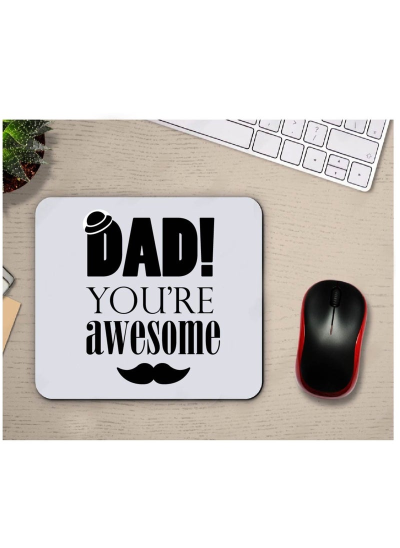 PRINTSHOP4ME - Father's Day Mouse Pad - Father's Day Mouse Pad with Shortcut Reference Guide for Mac OS, Windows - Father's Day Design Printed Mouse Pad for PC, Laptop, Gaming - Gift for Father's Day - Image 1