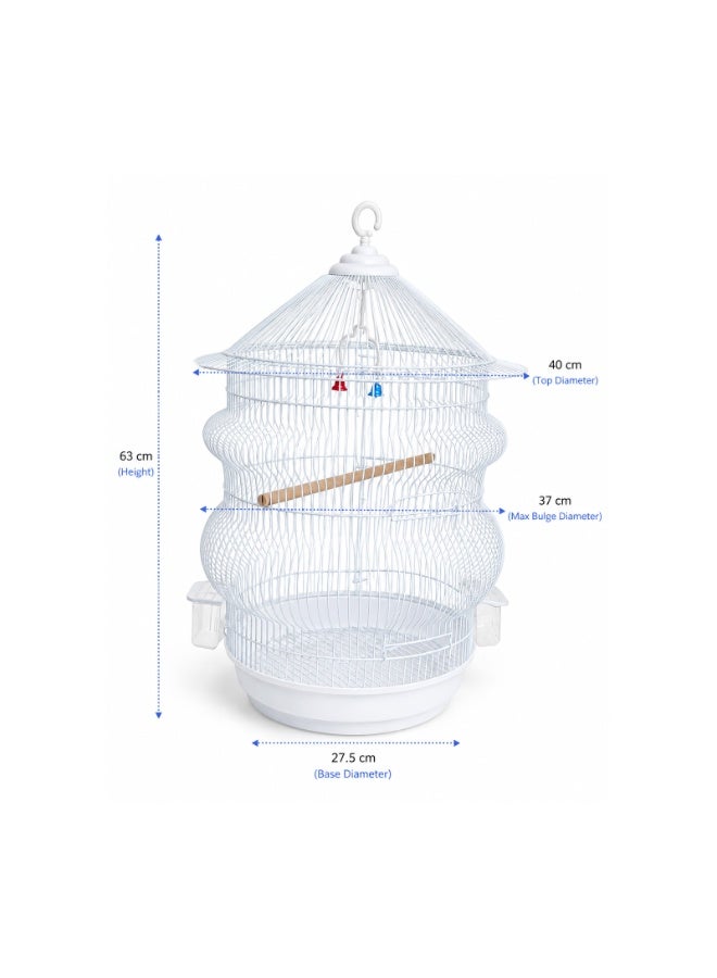 Dayang A500 Premium Pagoda Canopy Luxury Bird Cage (40 cm x 37 cm x 63 cm) - Image 2
