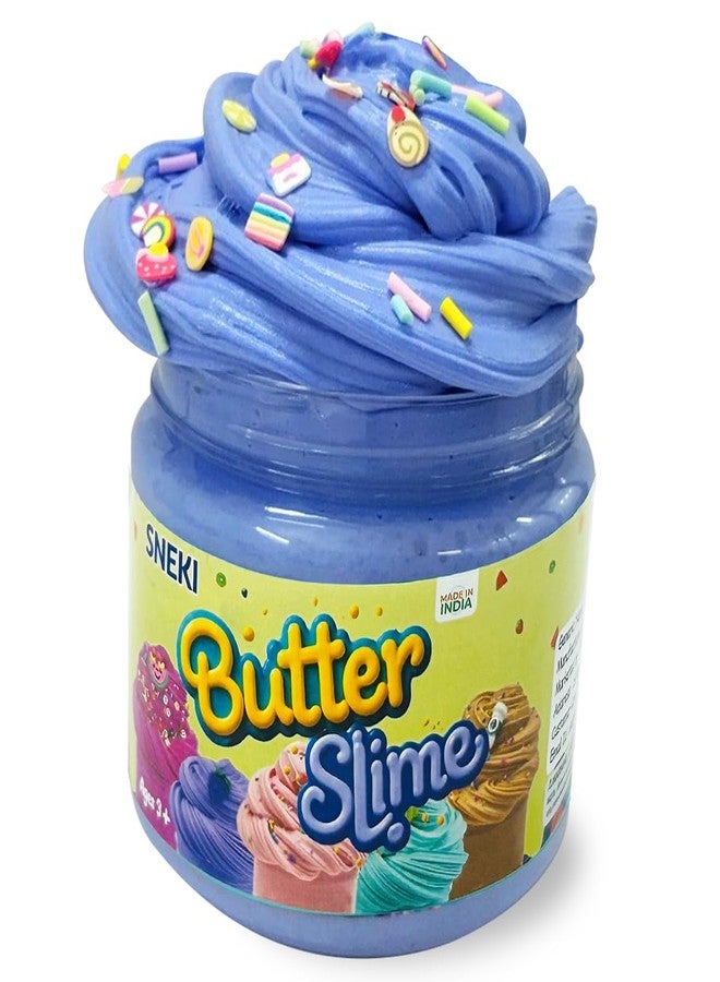 SNEKI Periwinkle Lavender Scented Butter Slime for Kids 3-10 Years | Soft & Stretchy Engaging Play Kit with Sprinkles & Candy Charms - DIY Slime, Stress-Relief, Birthday Return Gift for Boys & Girls - Image 1