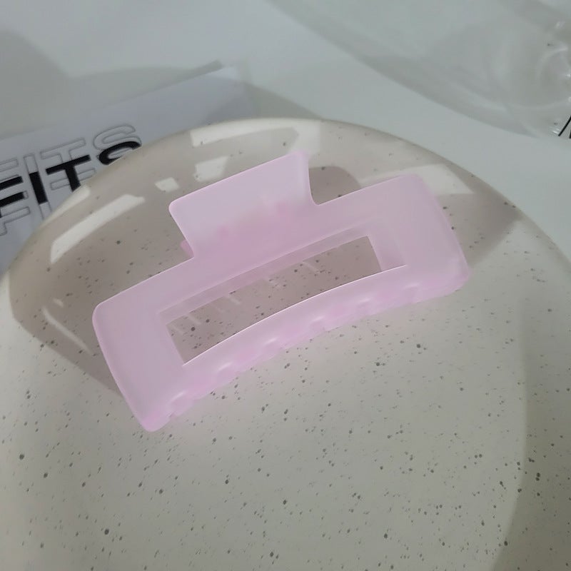 Korean Glossy Scratch-Resistant Large Hair Claw 13 square matte purple 10cm