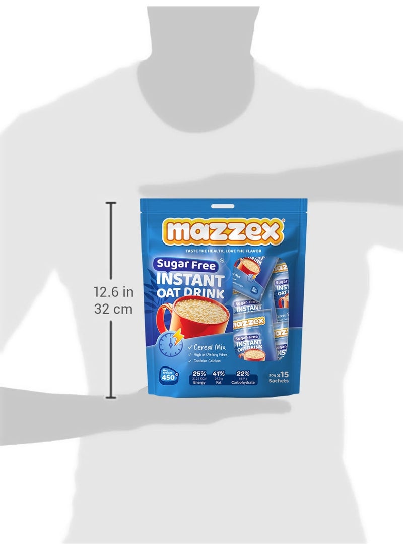 Mazzex Instant OAT Drink Suger Free | 30g x 15 Sachets (450g) | [PACK OF 2 BUNDLE] | 900g Total - Image 5
