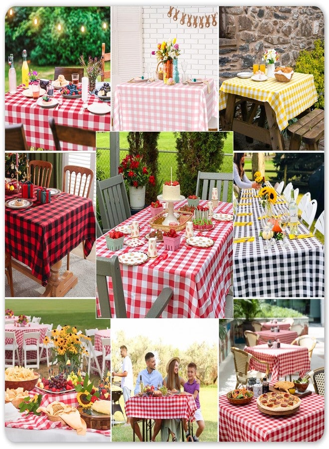 Mulbozy 2 Pcs Checkered Tablecloth Plastic for Birthday Decor, 54 × 108 inches Disposable Black and White Checkered Table Covers for Baby Shower, Race Car Birthday Party Decorations - Image 4