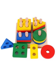 General Montessori Toys for 1 to 3-Year-Old Boys Girls Toddlers, Wooden Sorting & Stacking Toys for Toddlers and Kids Preschool, Educational Toys, Color Recognition Stacker Shape Sorter, Learning Puzzles Gift  - Image 3