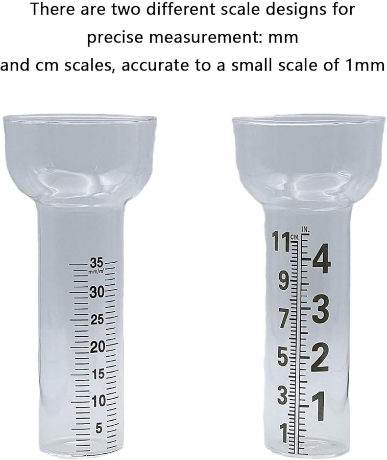 Flashlight No 2 Color Clear Double Scale Rain Gauge for Outdoor Kitchen Use - Image 5