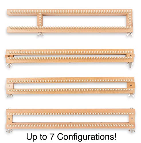 Authentic Knitting Board 18" All-n-One Loom, Adjustable, 106 pegs, 100% Hardwood - Image 3