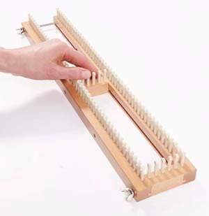 Authentic Knitting Board 18" All-n-One Loom, Adjustable, 106 pegs, 100% Hardwood - Image 2