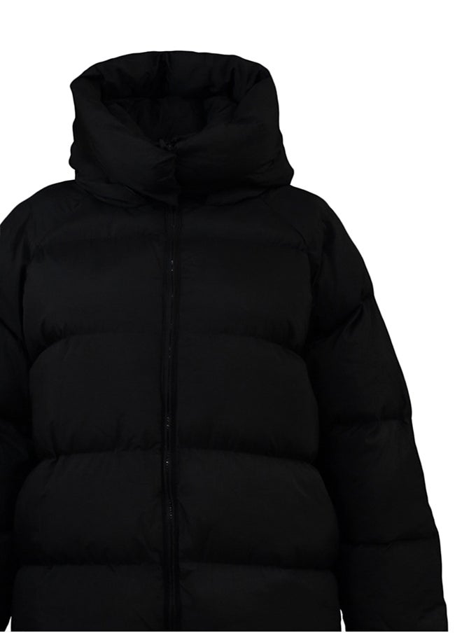 trendyol - Black Oversize Hooded Water Repellent Inflatable Coat TWOAW23MO00193 - Image 1