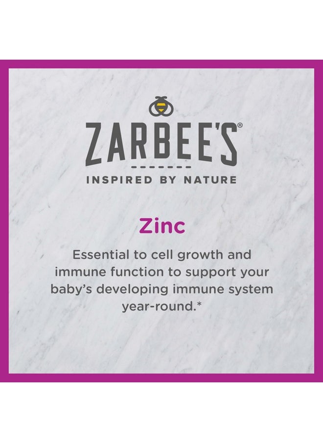 Zarbee's - Baby Immune Support With Zinc, Baby & Toddler Vitamin 6 Months+, Includes Syringe For Easy & Accurate Dosing, Natural Grape Flavor, 2Oz - Image 1