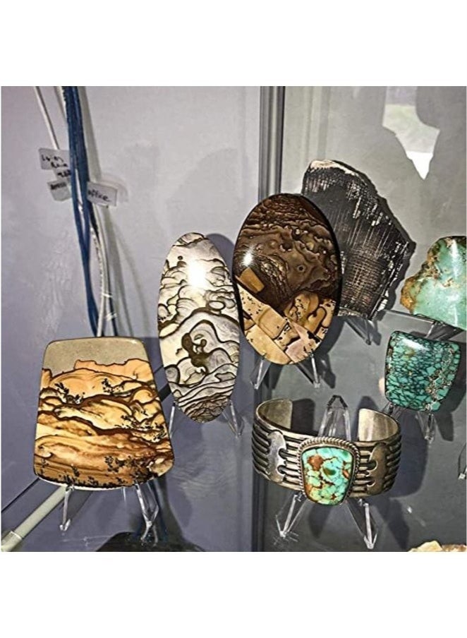 Bukela 12 Packs Acrylic Easel Stands Clear Mini Coin Display Easel Holder for Displaying Air-Tite Coins Pocket Watches Capsules Challenge Medals Chips,2.64 Inch Tall - Image 5