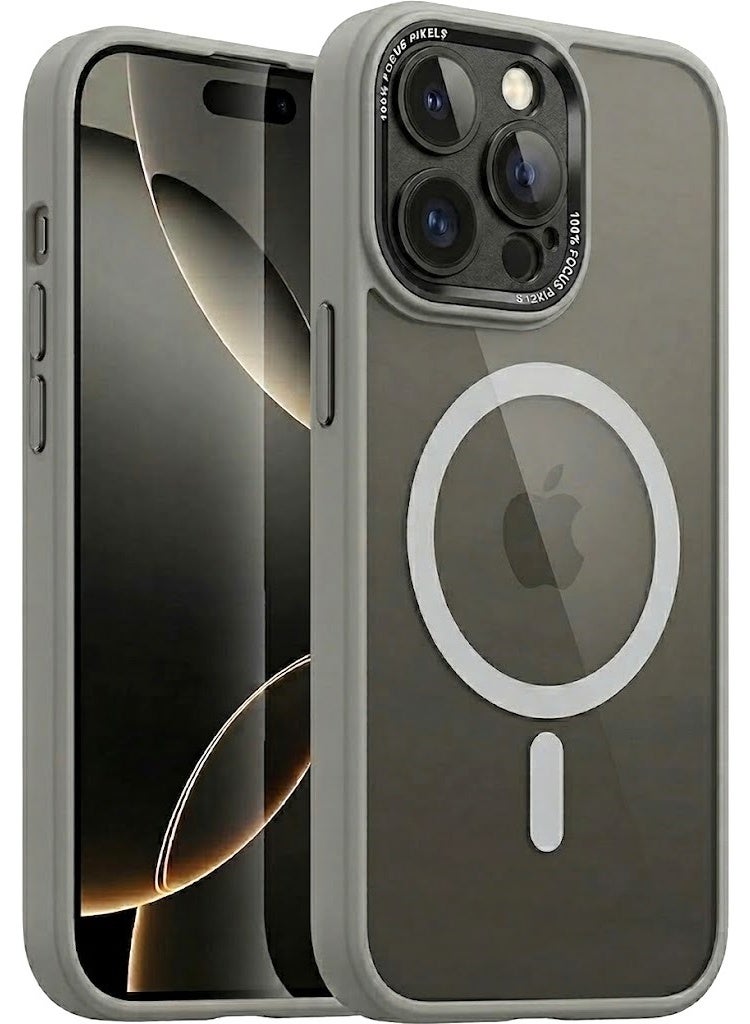 وي كان جراب حماية لهاتف iPhone 14 Pro Max، متوافق مع MagSafe، حماية للكاميرا الخلفية، نحيف، مقاوم للصدمات والخدوش (رمادي) - Image 1