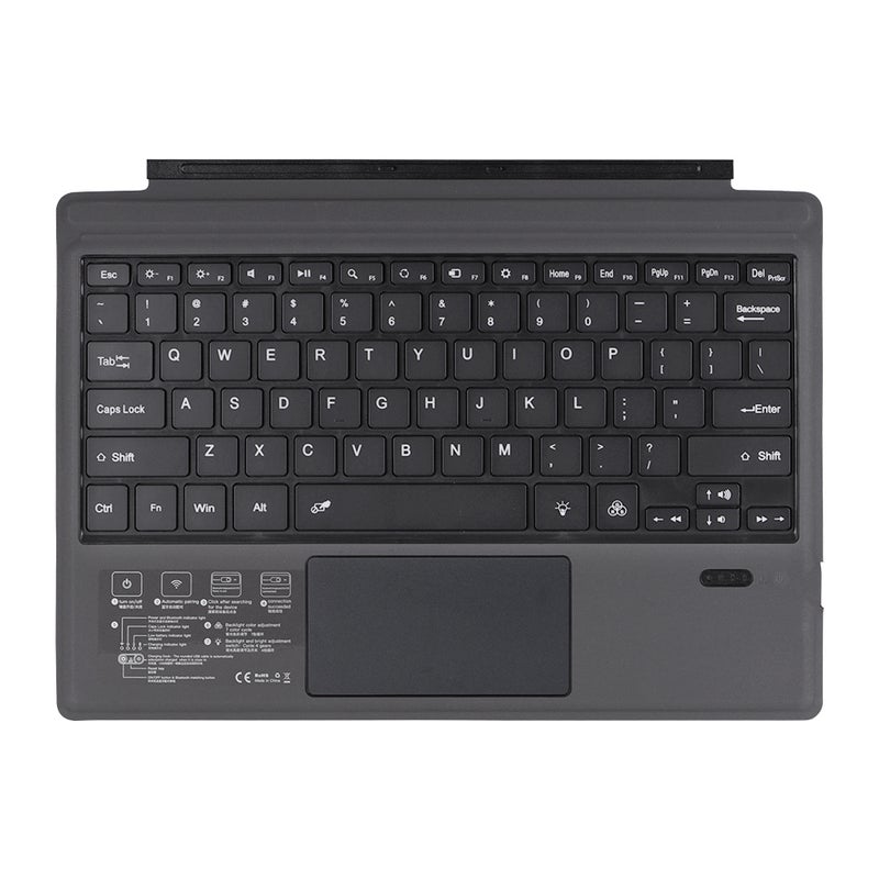 Wireless BT Keyboard: Black Ultra-Thin Lightweight Magnetic Connect Design - LED Backlit Chocolate Key Comfortable Smooth Typing Portable Tablet Keyboard for Tablet Users - Image 1