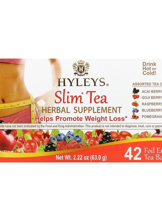 شاي سليم مجموعة شاي متنوعة 42 كيس شاي مغلف 0.05 أونصة (1.5 جرام) لكل منها