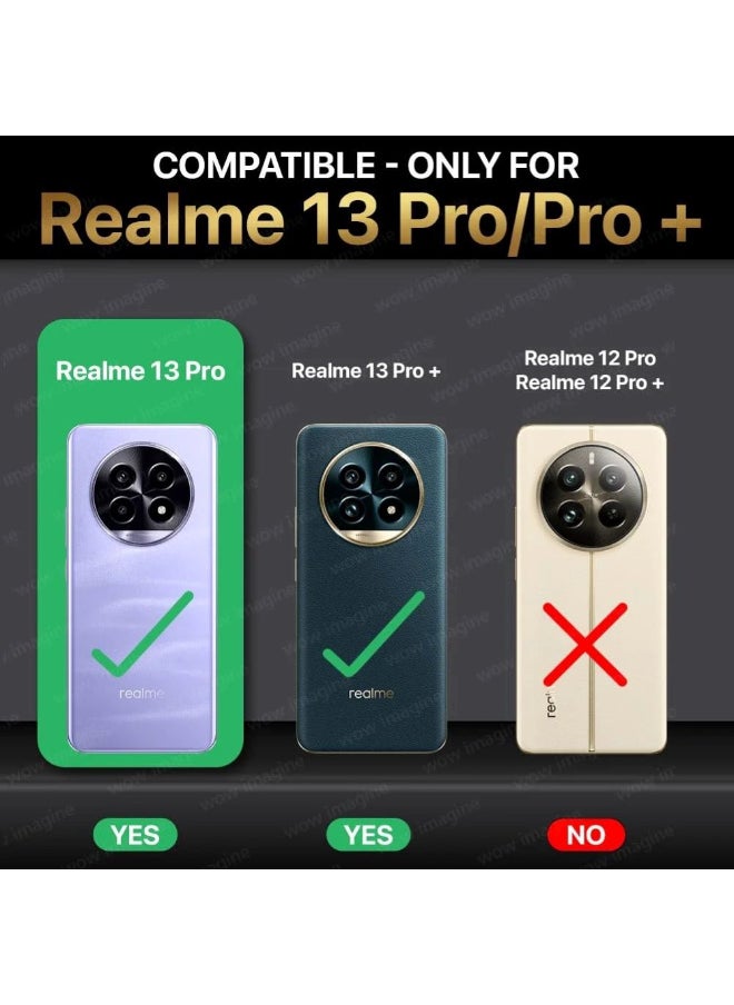 Generic - Shockproof Transparent Case with Card Wallet Compatible with Oppo Realme 13 Pro - 13 Pro Plus - Image 1