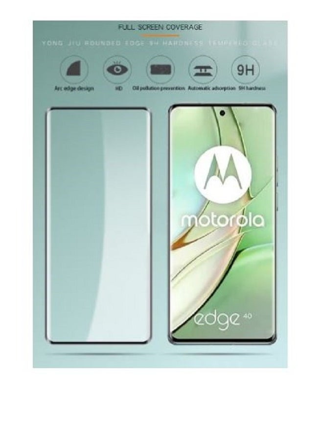 Generic - UV Full Glue Curved Tempered Glass Screen Protector Motorola Moto E40 - Image 1
