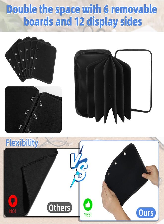 swakuszy Patch Display Case, 6-Page (12-Side) Flip-Page Patch Book Storage Bag for Military, Police and Velcro Patches, Dustproof Tactical Nylon Patch Organizer with Transparent Front (Black, 12.5x10in) - Image 3