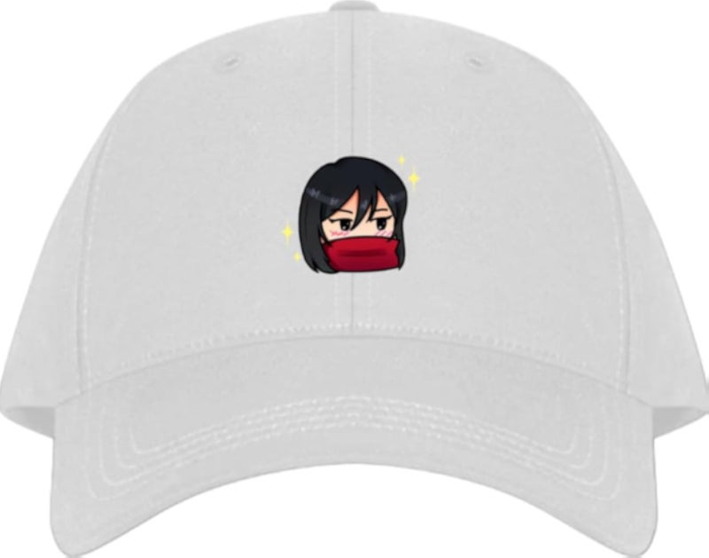 Mikasa Ackermn Plain unisex baseball cap White