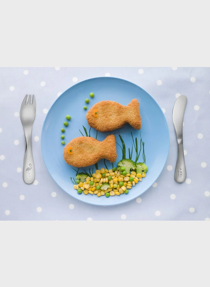 Anvi Baby Stainless Steel Toddler Cutlery Set