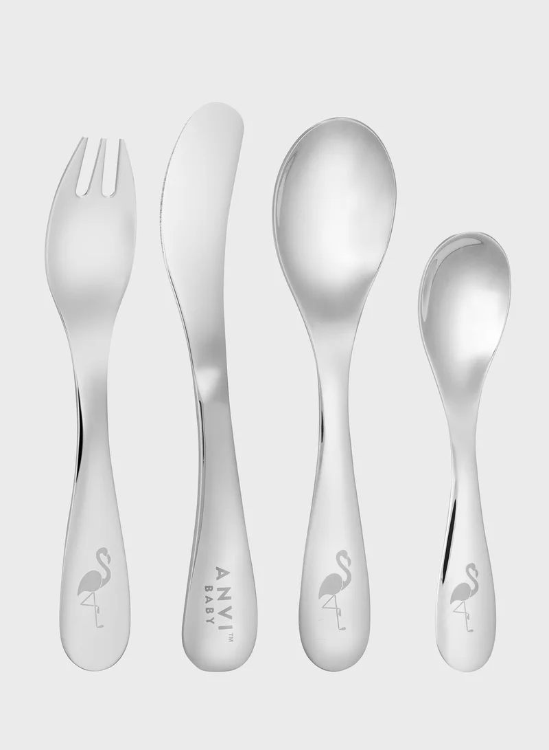 Anvi Baby Stainless Steel Toddler Cutlery Set