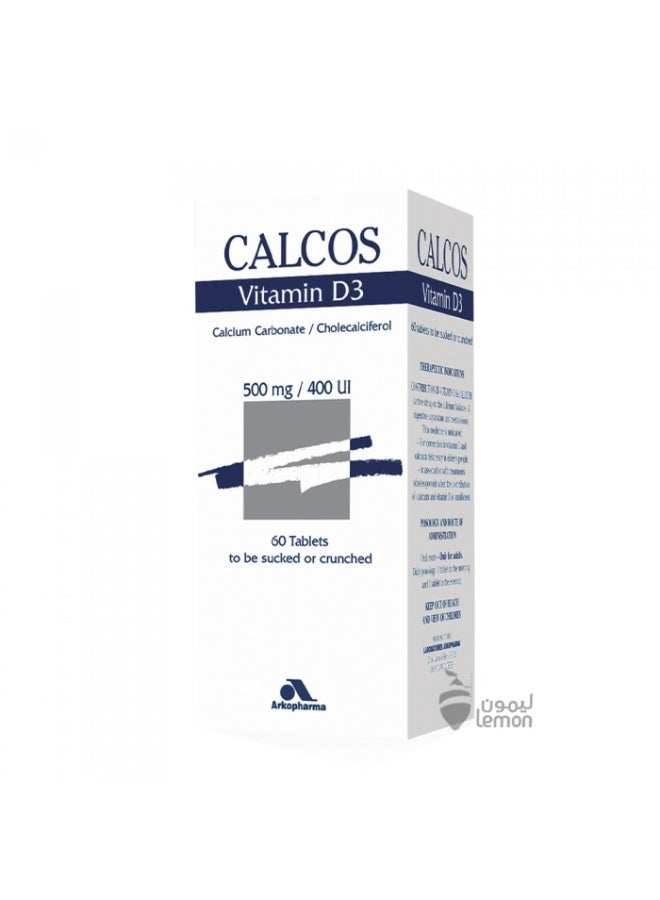 Arkopharma Calcos  Calcium and Vitamin D3 60Tablets