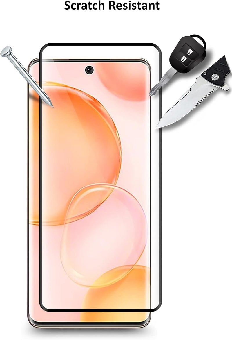 Wtech Premium quality 5d tempered glass full glue anti-fingerprint and scratch resistance screen protector for honor 50, 6.57 inch - black - Image 4