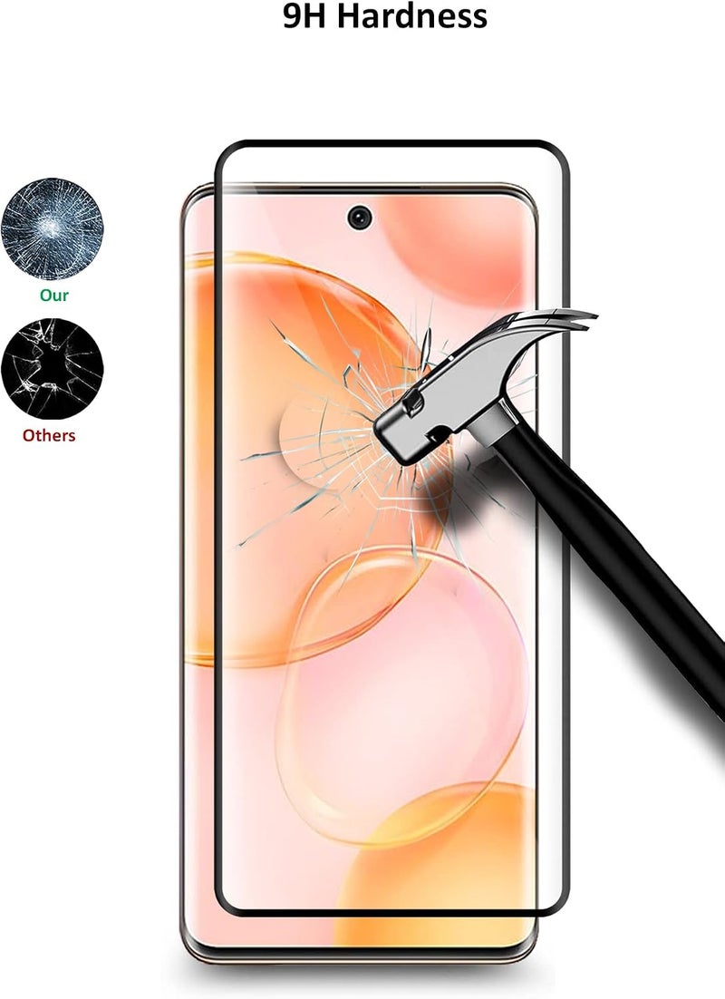 Wtech Premium quality 5d tempered glass full glue anti-fingerprint and scratch resistance screen protector for honor 50, 6.57 inch - black - Image 5
