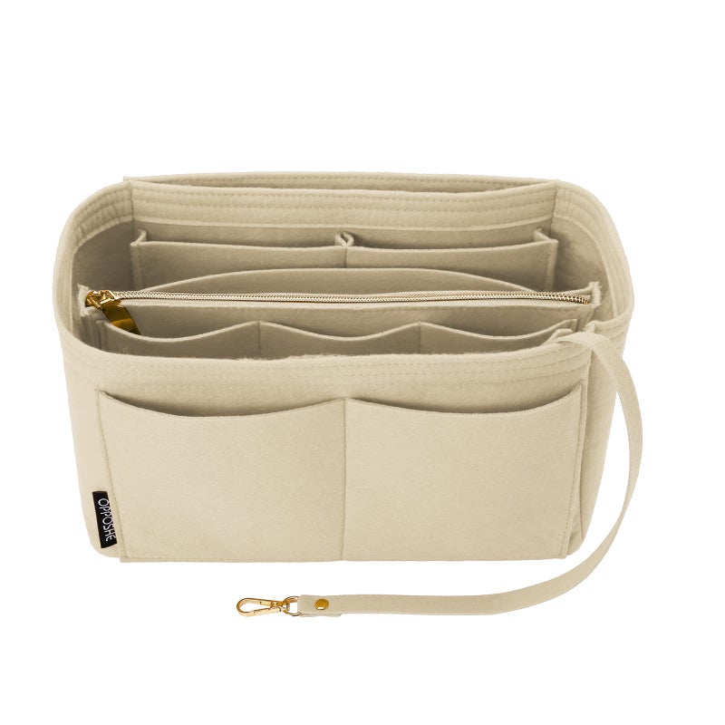 OPPOSHE OPPOSHE Purse Organizer Insert for Handbags Softened Felt Bag Insert Organizer for Tote Compatible with LV Coach MK Kate Spade Goyard Longchamp Beige XLarge 