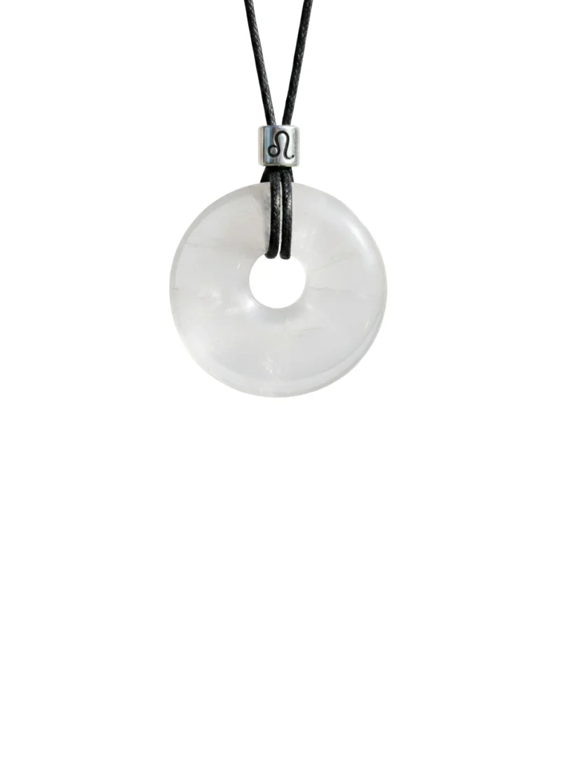 British Fossils قلادة الأبراج برج الأسد بالكوارتز