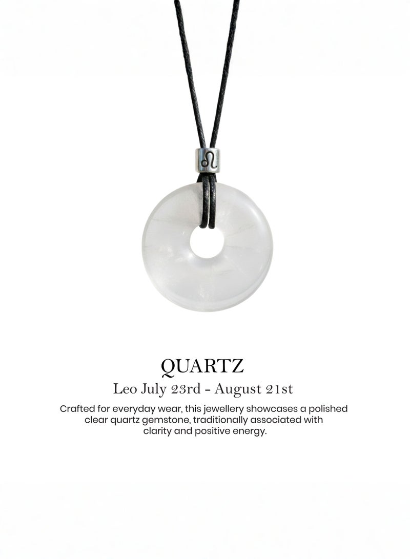 British Fossils Zodiac Pendant Leo - Quartz - Image 4