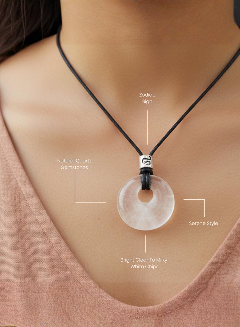 British Fossils Zodiac Pendant Leo - Quartz - Image 3