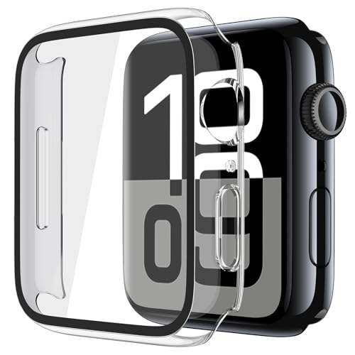 Misxi 2 Pack Tempered Glass Case Compatible for Apple Watch Series 11 (2025) Series 10 46mm, Hard PC Screen Protector Protection Ultra-Thin Lightweight Scratch-Resistant Cover for iWatch, Transparent - Image 1