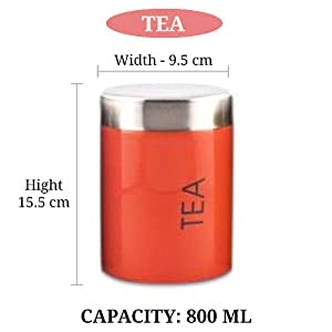 STEEPLE Tea Sugar Coffee Containers Stainless Steel Grocery Containers Storage Box Kitchen Containers Multicolour - Image 5