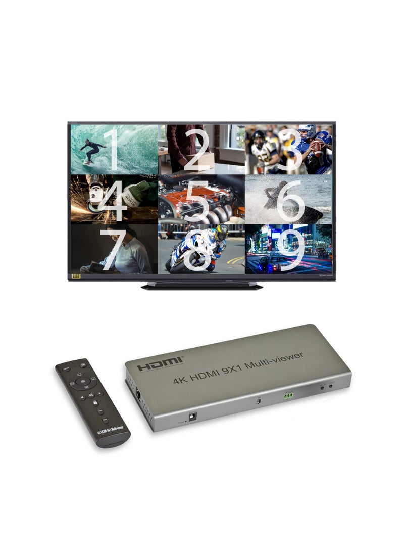 Expert Connect Expert Connect 9-Channel HDMI Multi-Viewer/Screen Divider/Switch | 1080p / 4K@30Hz | 11 Viewing Modes  - Image 1