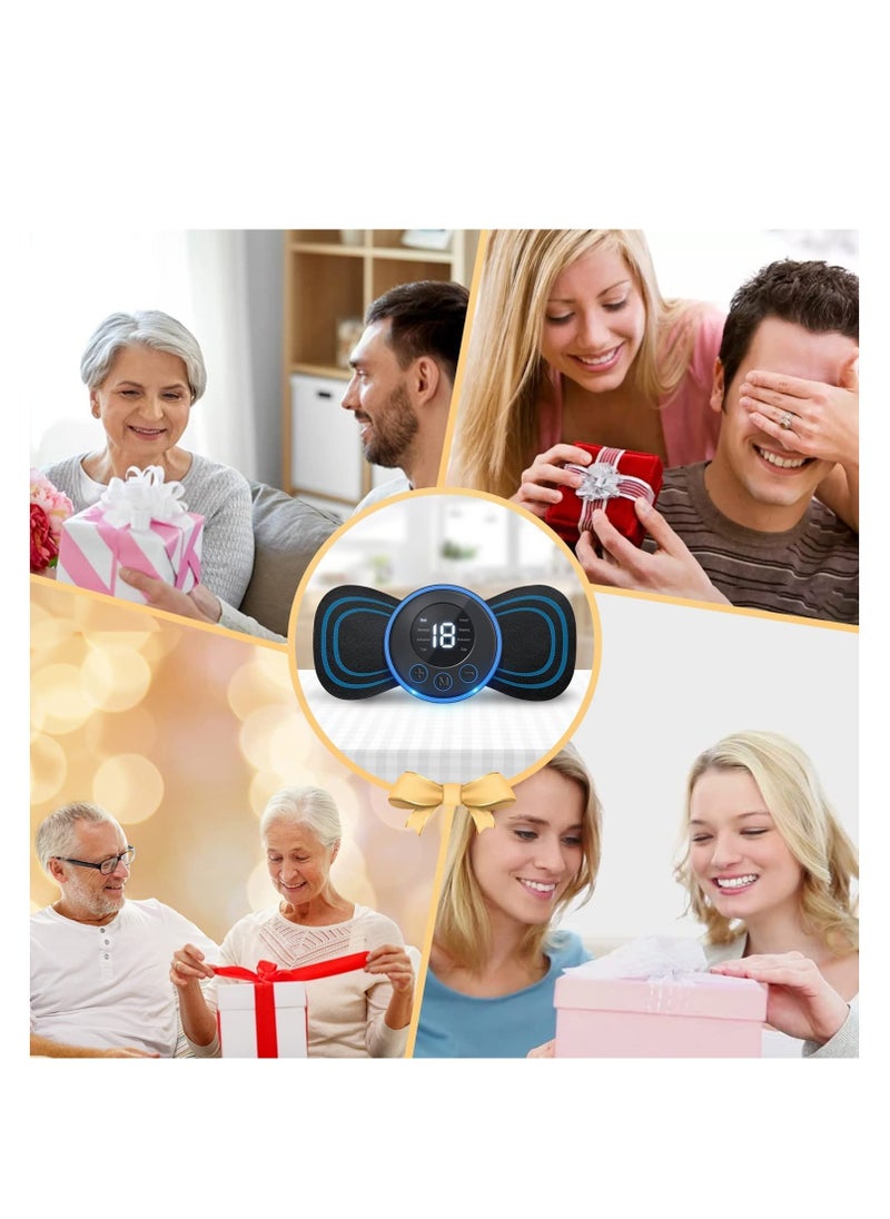 Body Massager,Neck Massage Machine Rechargeable Portable Wireless Mini Reusable Pain Relief EMS Massager with 8 Modes and 19 Levels for Shoulder,Arms,Legs