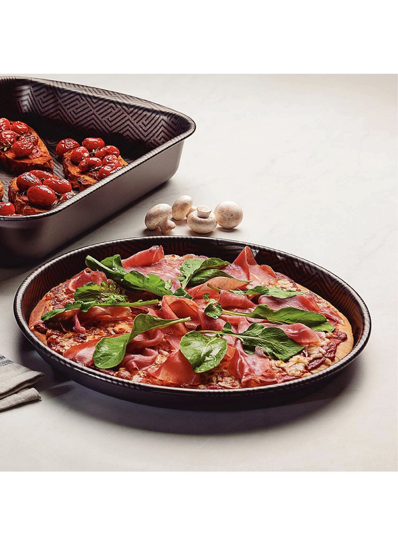 TRAMONTINA Since 1911,Made in Brazil- Brasil 30cm 1.8L Black Aluminum Pizza Pan with Interior and Exterior Starflon Max PFOA Free Nonstick Coating  - Image 4