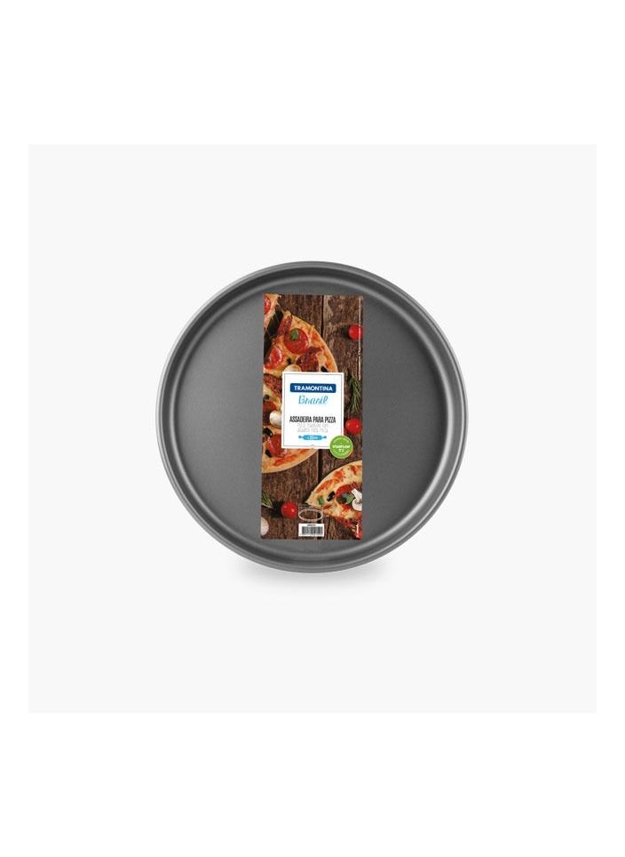 TRAMONTINA Since 1911,Made in Brazil- Brasil 30cm 1.8L Black Aluminum Pizza Pan with Interior and Exterior Starflon Max PFOA Free Nonstick Coating  - Image 2