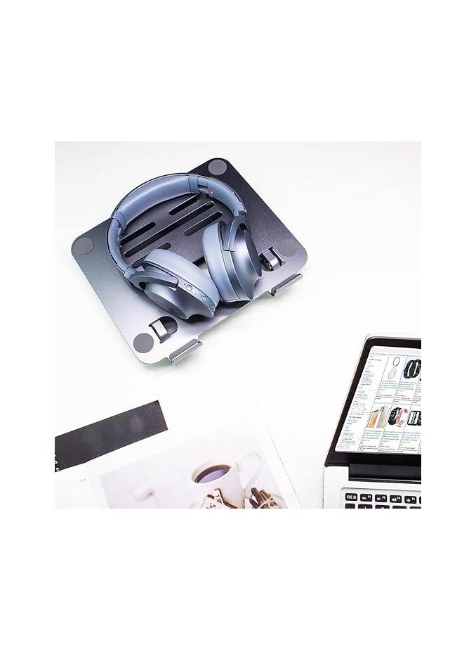 حامل كمبيوتر محمول، مريح وقابل للتعديل في الارتفاع/الزاوية، قابل للطي، غير قابل للانزلاق، مصنوع من سبائك الألومنيوم، يتحمل حتى 20 رطلاً، متوافق مع أجهزة MacBook Air/Pro/Dell XPS/HP/Lenovo، وغيرها، مقاس 10-16 بوصة - Image 3