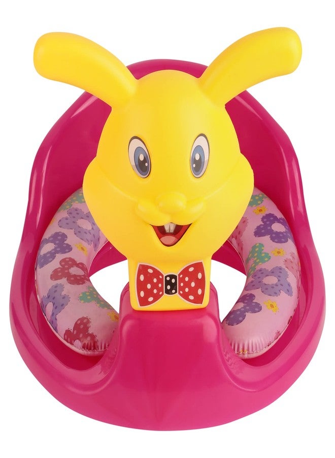 Zerya Kids Toilet Trainer Baby Potty Seat With Rabbit Handle And Back Support Toilet Seat For Girls & Boys (Pink) - Image 1