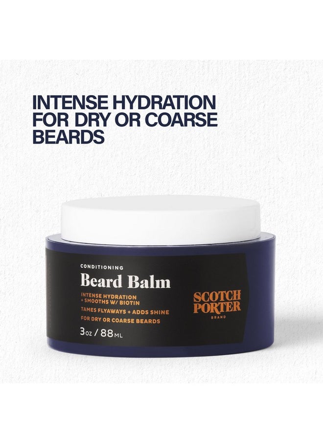 scotch porter - Scotch Porter Conditioning Beard Balm & Moisturizing Beard Wash Bundle - Smooth, Shape, Moisturize & Cleanse while Encouraging Growth for a Fuller/Healthier-Looking Beard - Original Scent, Two Pack - Image 1