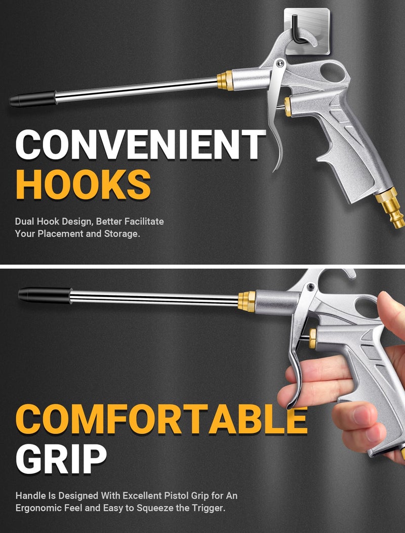 JASTIND Heavy Duty Air Blow Gun Air Nozzle Blow Gun, Air Blower for Compressor with Bigger Pipe & Extended Nozzle, Pneumatic Air Compressor Accessories Tool for Car Detailing/Industrial Household Cleaning - Image 5