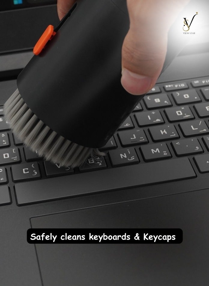 VIEW STAR مجموعة تنظيف متعددة الوظائف Viewstar 20 في 1 للأجهزة الإلكترونية – مجموعة فرش تنظيف محمولة للوحة المفاتيح، سماعات الأذن، اللابتوب، الهاتف، والأجهزة – تصميم مدمج وصديق للسفر - Image 3