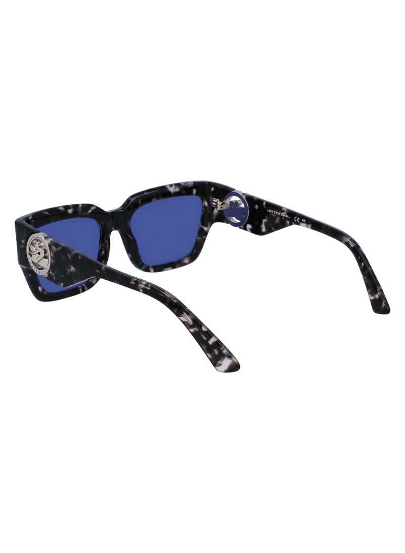 Longchamp نظارات شمسية نسائية مستطيلة الشكل بحماية من الأشعة فوق البنفسجية LO735S-005-5518 - حجم العدسة: 55 - رمادي هافانا - Image 5