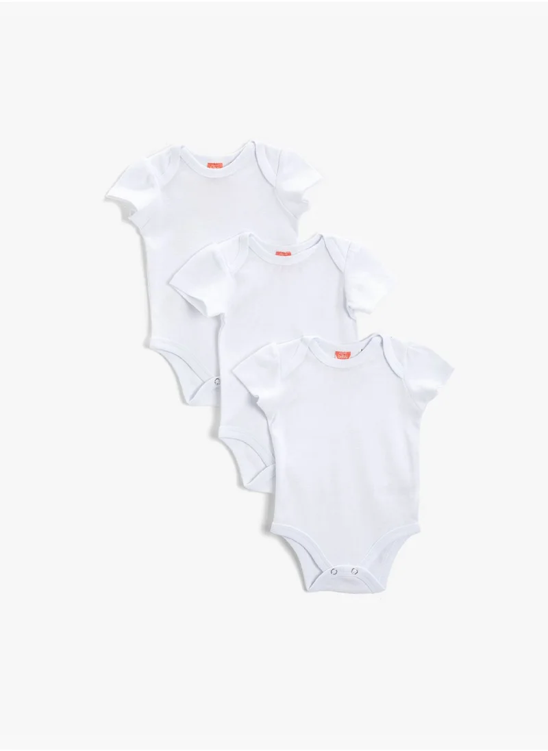 كوتون 3-Pack Short Sleeve Bodysuit Set Cotton