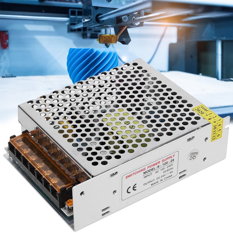 Switch Power Supply Driver Adapter Aluminum Alloy DC24V LED Screen Strip Light 3D Printer(S-120-24（24v 5a 120W）AC100-240V ) - Image 5