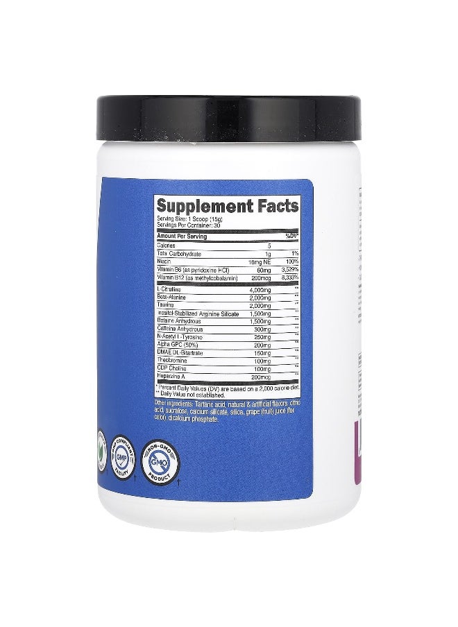 Nutricost Nutricost, Performance, PRE-X, Xtreme Pre-Workout Complex, Grape, 1 lb (435 g)  - Image 2
